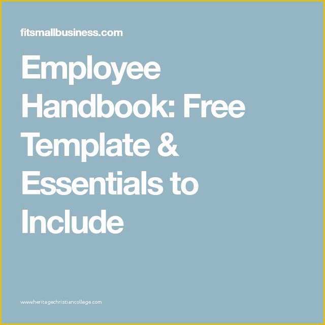 Free Salon Employee Handbook Template Of Best 25 Employee Handbook Ideas On Pinterest