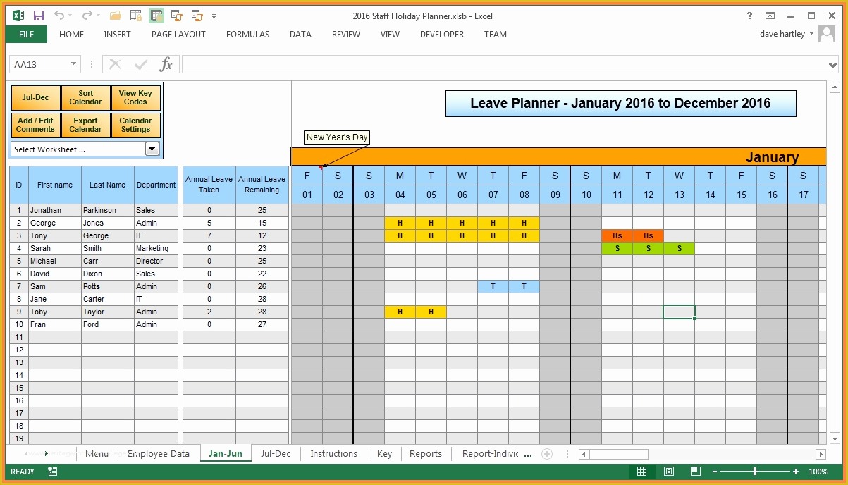 Free S&amp;amp;op Excel Template Of 12 Free Annual Leave Spreadsheet Excel Template