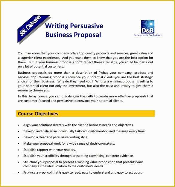 Free Sample Business Proposal Template Of 15 Writing Proposal Templates Free Sample Example