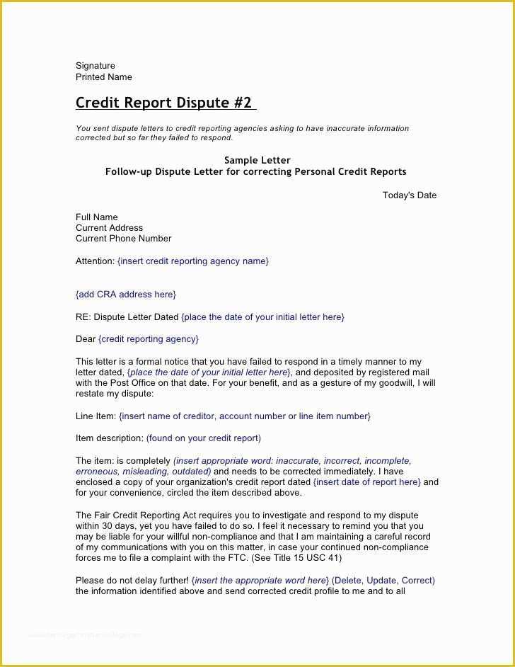 Free Sample Credit Repair Letters and Templates Of Free Generic Dispute Letter Template Credit and Debt