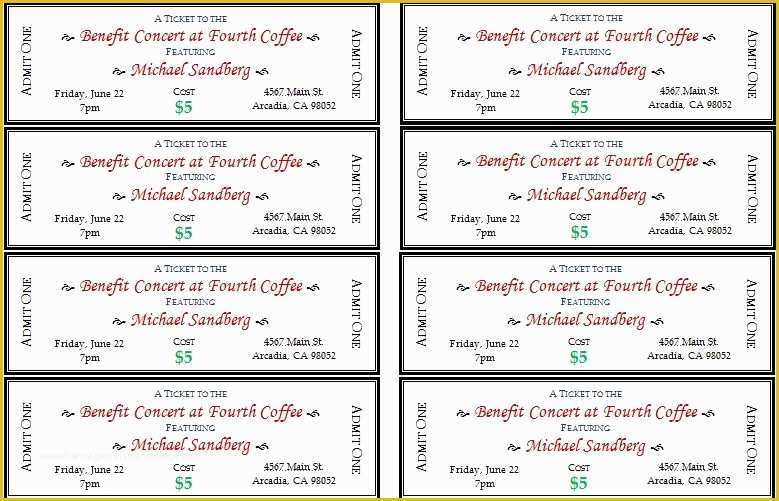 Free Sample event Tickets Template Of Generic event Ticket Templates
