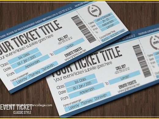 Free Sample event Tickets Template Of Sample Blank Ticket Template 7 Documents In Psd Pdf