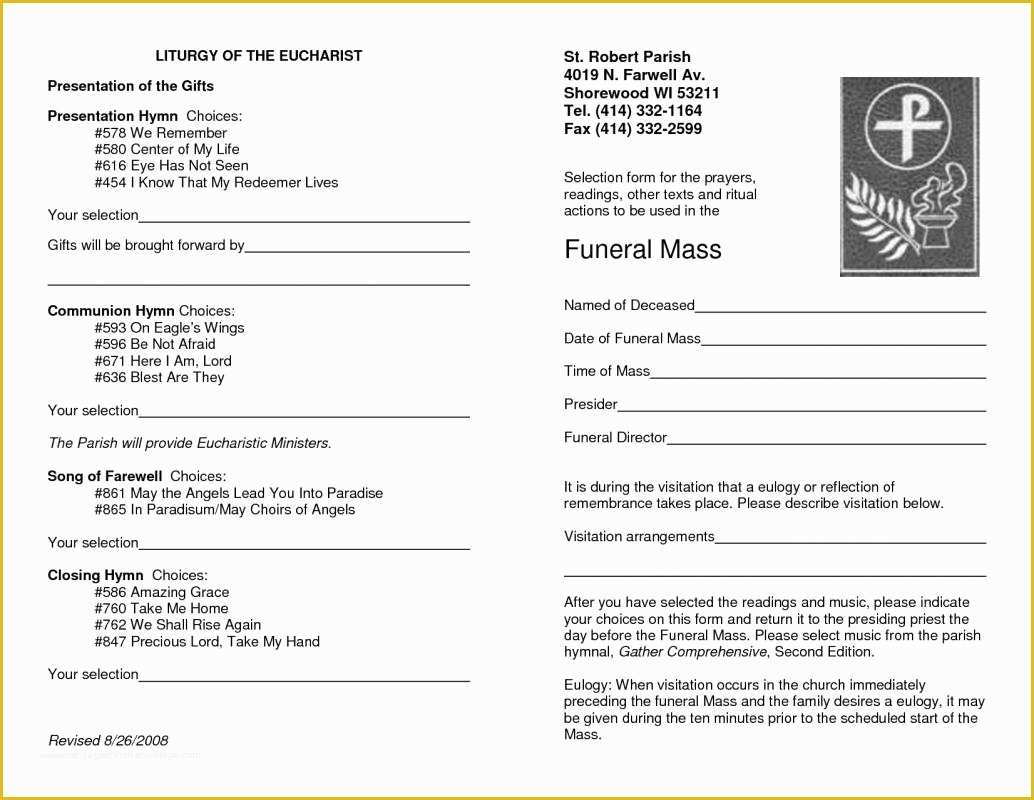 Free Sample Funeral Program Template Of Free Memorial Service Program Template