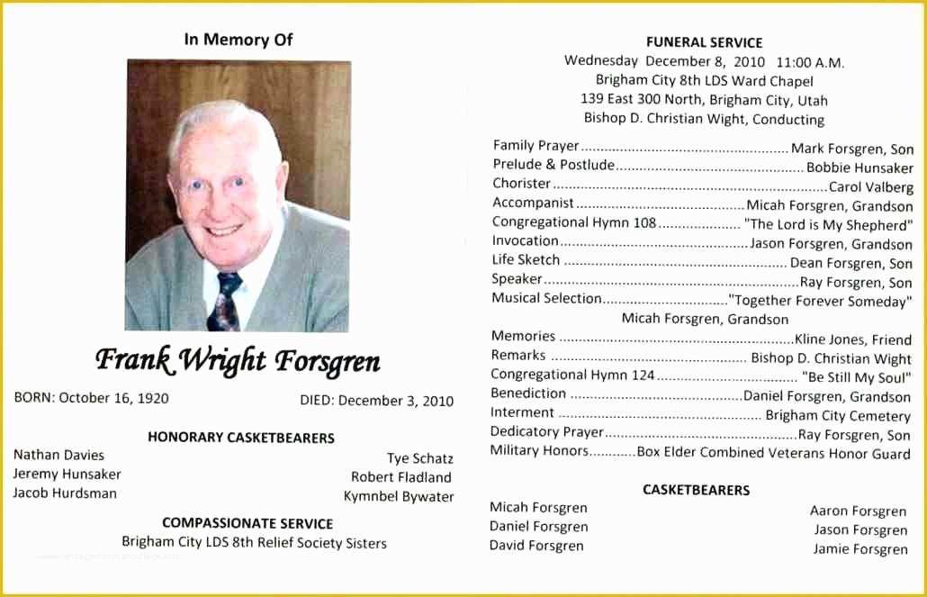 Free Sample Funeral Program Template Of Image 0 Lds Funeral Program Template Lds Program Template