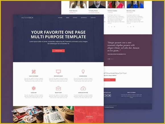 Free Sample HTML Web Page Templates Of Activebox Free HTML Template Freebiesbug