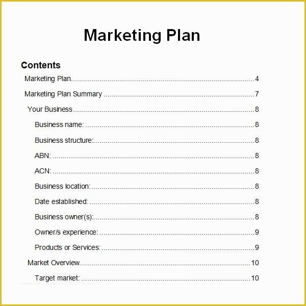 Free Sample Marketing Plan Template Of 14 Sample Marketing Plan Templates