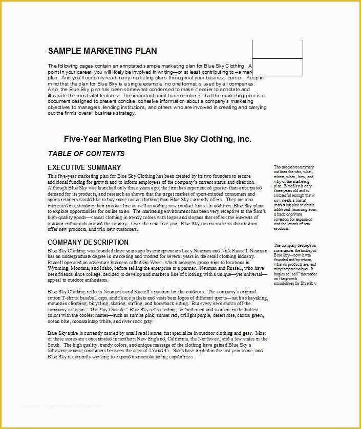 Free Sample Marketing Plan Template Of 33 Free Professional Marketing Plan Templates Free