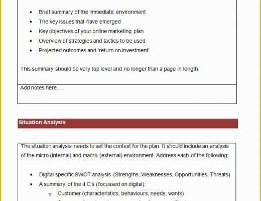 Free Sample Marketing Plan Template Of Digital Marketing Plan Template 7 Free Word Pdf