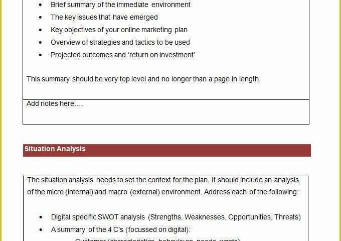 Free Sample Marketing Plan Template Of Digital Marketing Plan Template 7 Free Word Pdf