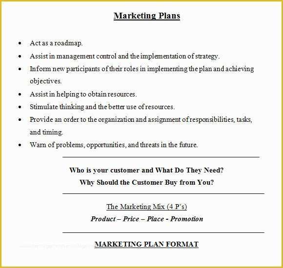 Free Sample Marketing Plan Template Of Sample Marketing Plan 18 Examples format