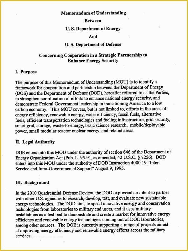 Free Sample Memorandum Of Understanding Template Of 16 Sample Memorandum Of Understanding Templates to