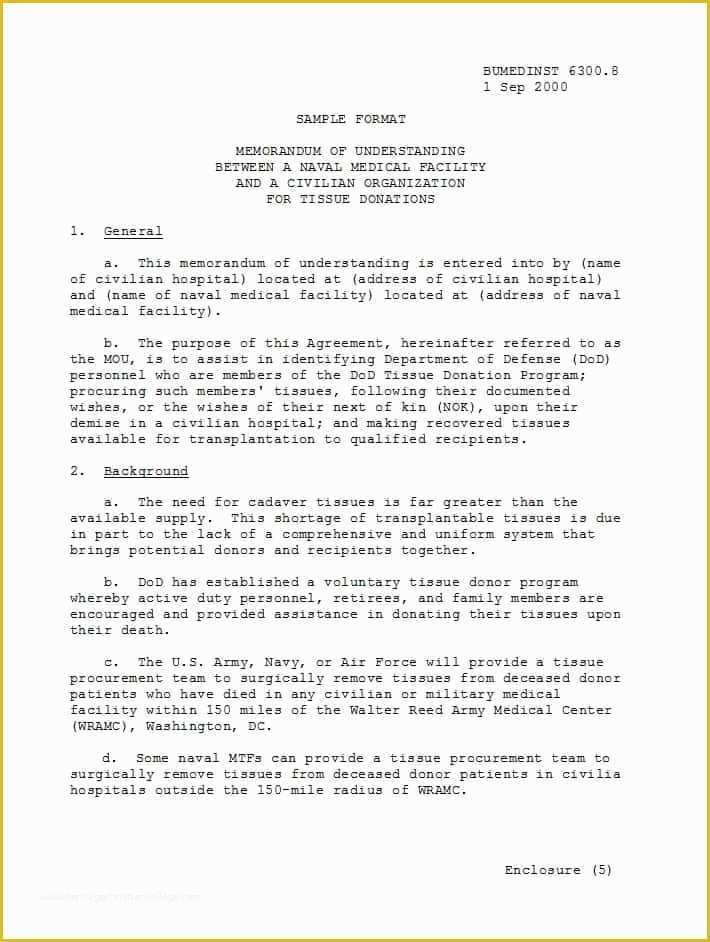 Free Sample Memorandum Of Understanding Template Of 50 Free Memorandum Of Understanding Templates [word]