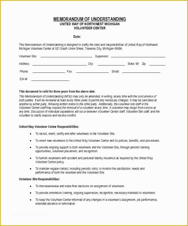 Free Sample Memorandum Of Understanding Template Of 50 Free Memorandum Of Understanding Templates [word]