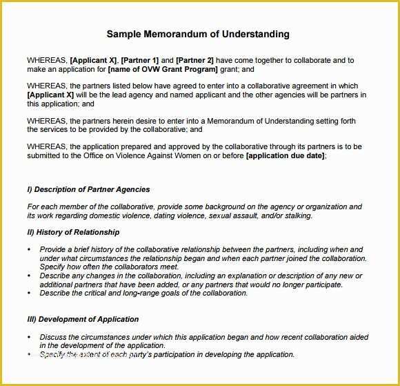 Free Sample Memorandum Of Understanding Template Of 6 formal Memorandum Samples