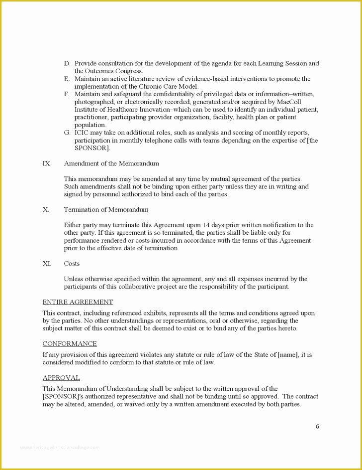 Free Sample Memorandum Of Understanding Template Of Basic Memorandum Of Understanding Sample Free Download