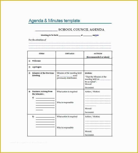 Free Sample Minutes Of Meeting Template Of 27 Sample Minutes Of Meeting Templates Doc Pdf