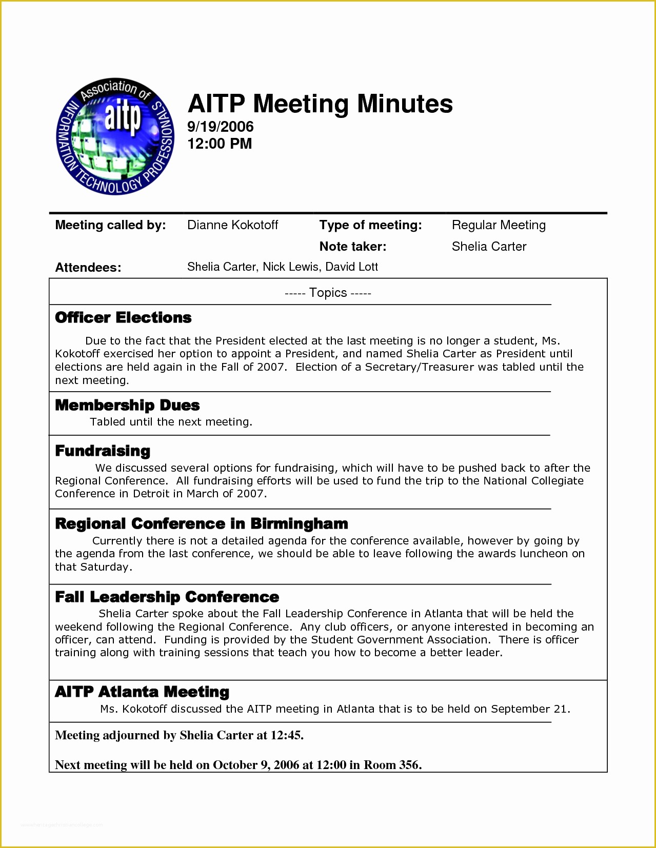 Free Sample Minutes Of Meeting Template Of 4 Sample Meeting Minutes Template