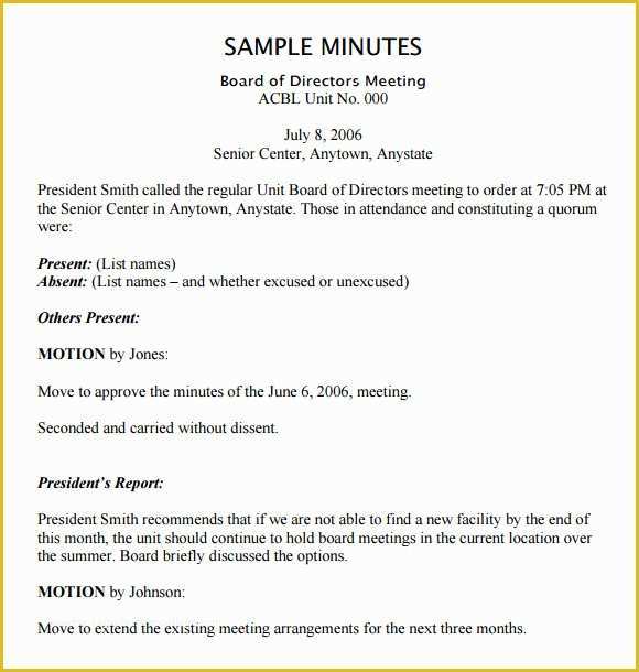 Free Sample Minutes Of Meeting Template Of Board Meeting Agenda 11 Free Samples Examples format