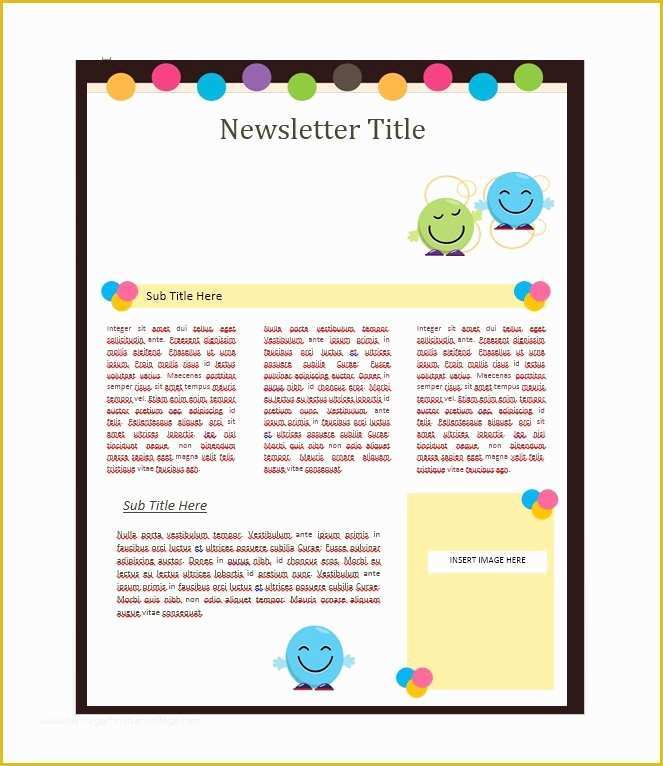 Free Sample Newsletter Templates Of 50 Free Newsletter Templates for Work School and