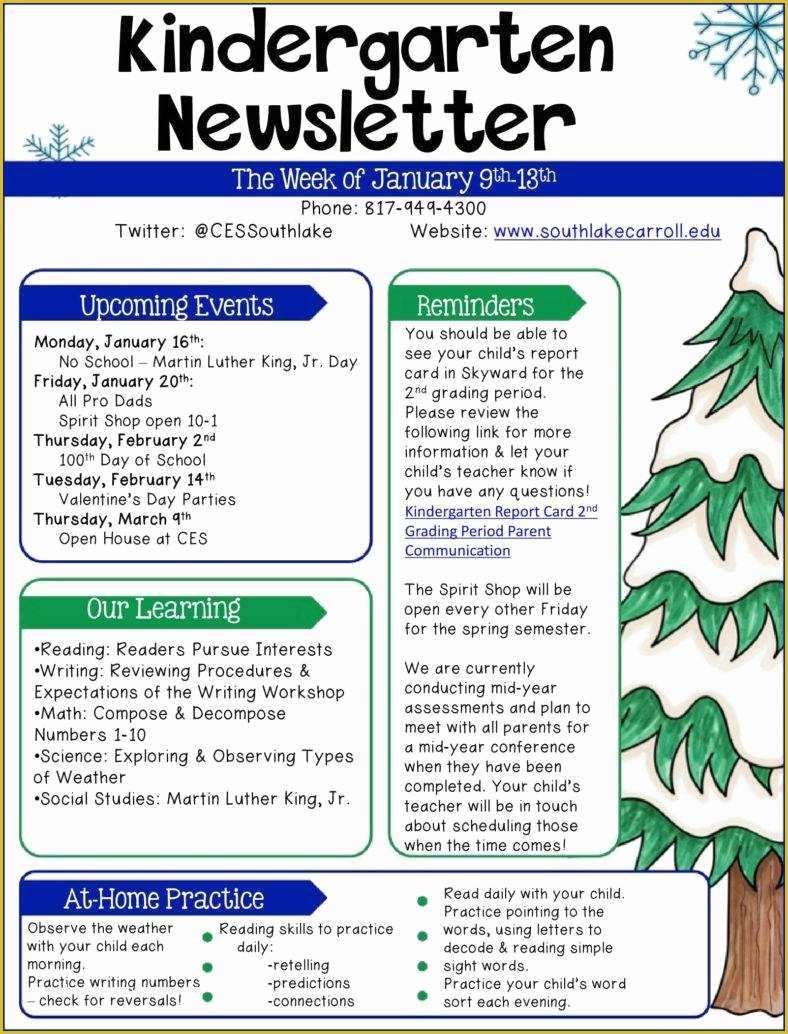 Free Sample Newsletter Templates Of 9 Kindergarten Newsletter Templates Free Samples