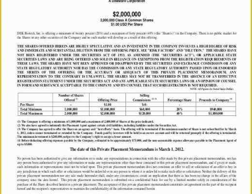 Free Sample Private Placement Memorandum Template Of Private Placement Memorandum 12 Free Pdf Documents