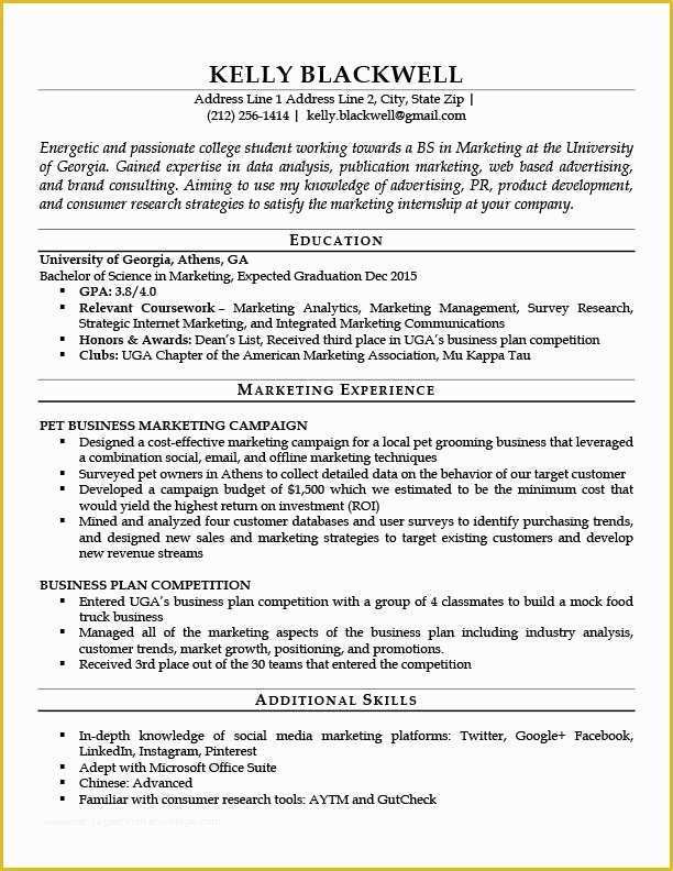 Free Sample Professional Resume Template Of Career Level &amp; Life Situation Templates