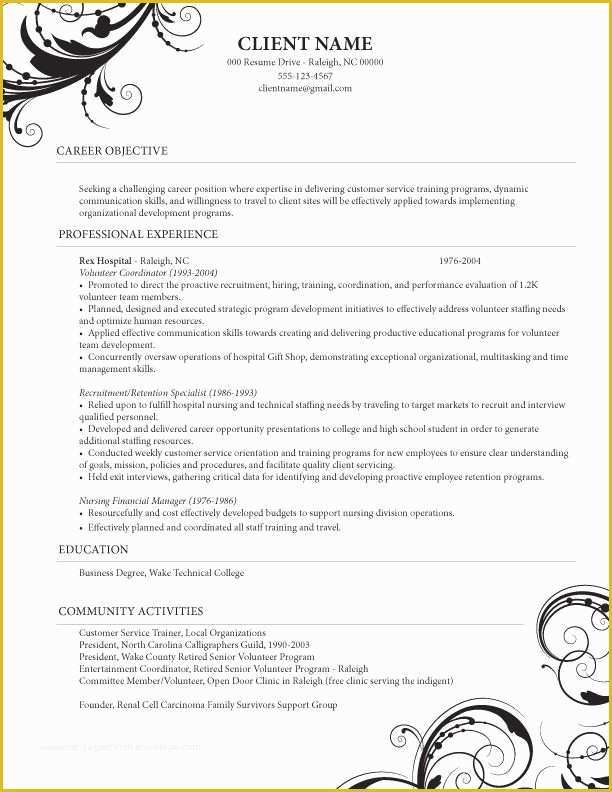 Free Sample Professional Resume Template Of Caregiver Professional Resume Templates