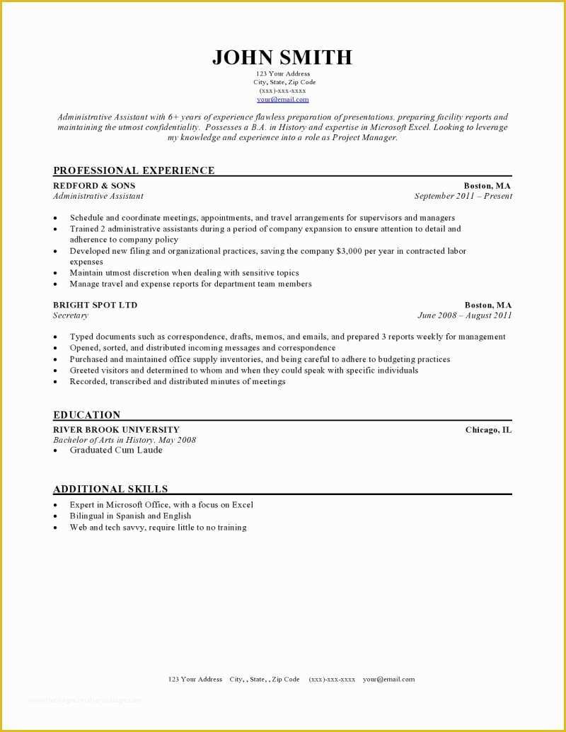 Free Sample Professional Resume Template Of Expert Preferred Resume Templates
