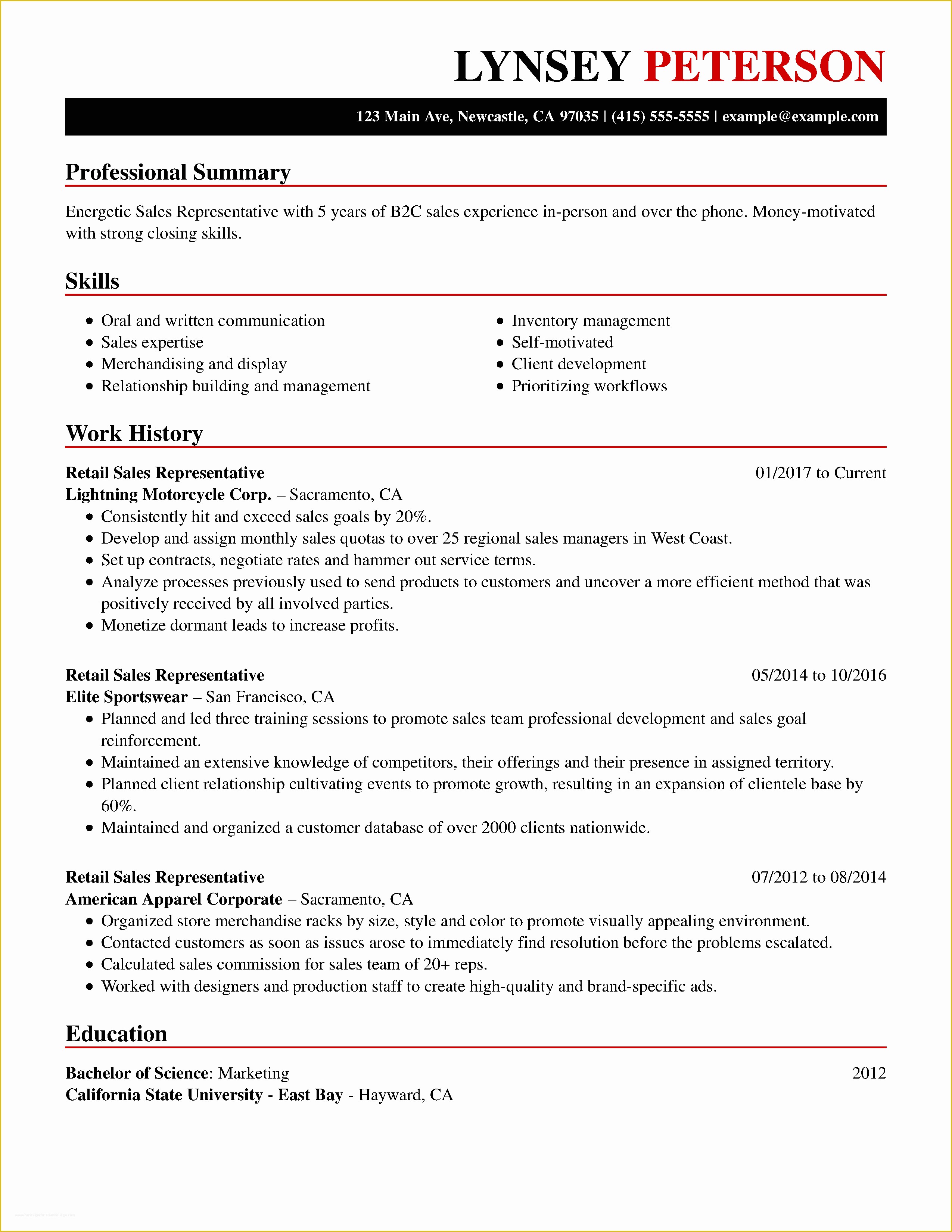 Free Sample Professional Resume Template Of Free Resume Examples by Industry & Job Title