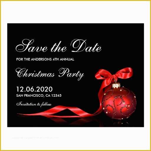 Free Save the Date Holiday Party Templates Of Christmas & Holiday Party Save the Date Postcard