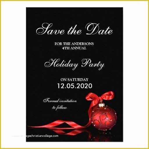 Free Save the Date Holiday Party Templates Of Christmas &amp; Holiday Party Save the Date Templates