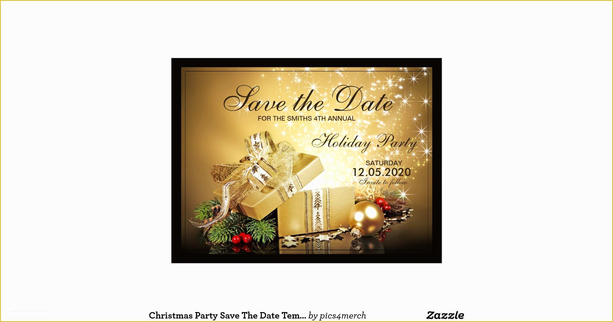 Free Save the Date Holiday Party Templates Of Christmas Party Save the Date Templates Postcard