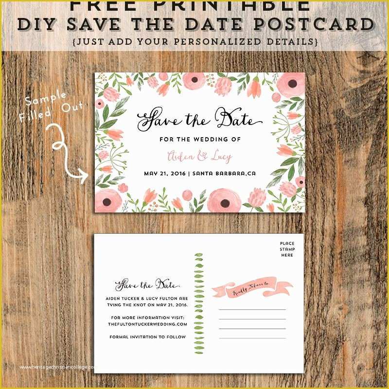 Free Save the Date Postcard Templates Of 11 Free Save the Date Templates
