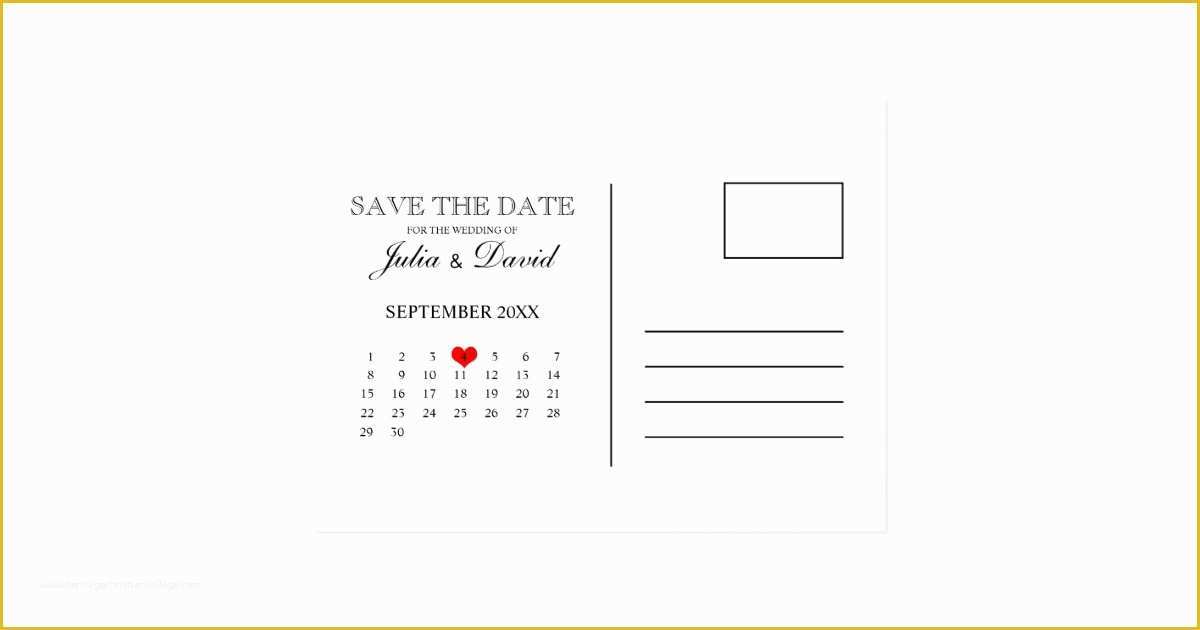 Free Save the Date Postcard Templates Of Calendar Save the Date Postcard Template