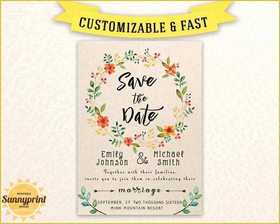 Free Save the Date Postcard Templates Of Printable Save the Date Templates