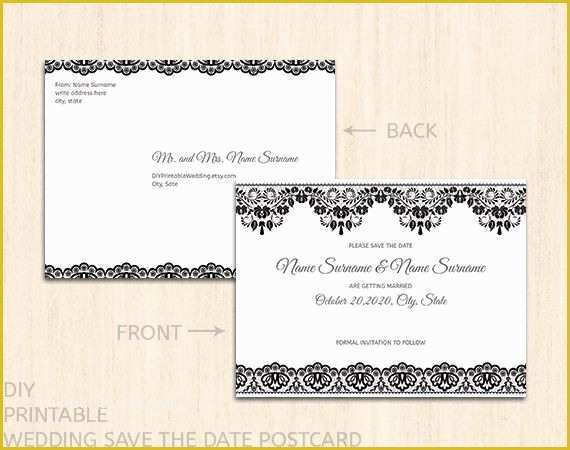Free Save the Date Postcard Templates Of Printable Wedding Save the Date Postcard Template