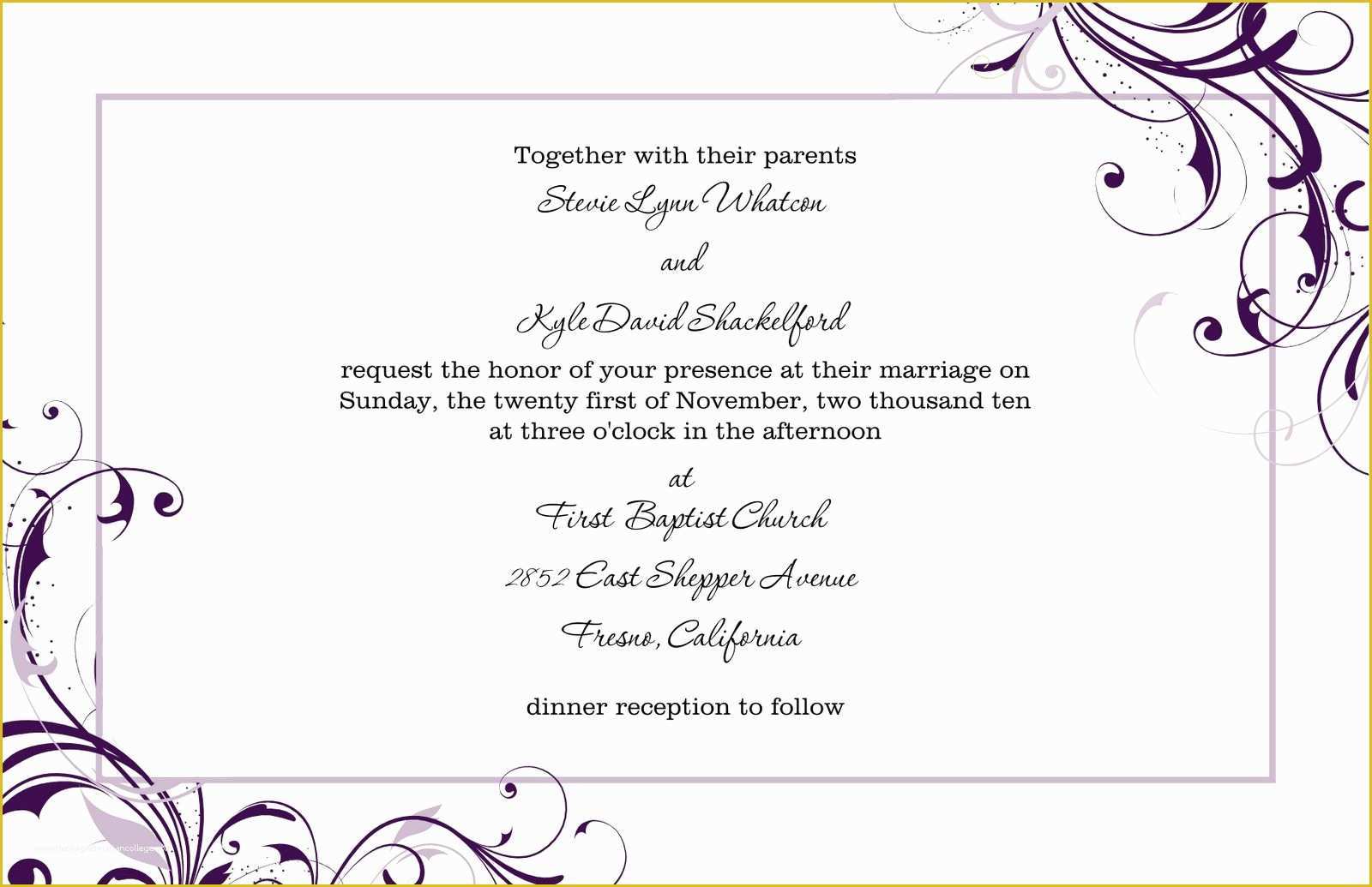 Free Save the Date Wedding Invitation Templates Of Free Blank Wedding Invitation Templates for Microsoft Word