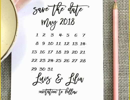 Free Save the Date Wedding Invitation Templates Of Save the Date Template Save the Dates Printable Save the