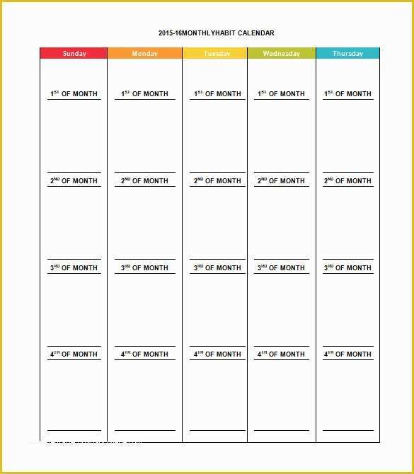 Free Scheduling Calendar Template Of Monthly Schedule Template 13 Free Excel Pdf Documents