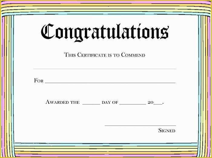 Free School Award Certificate Templates Of Blank Award Certificate Templates