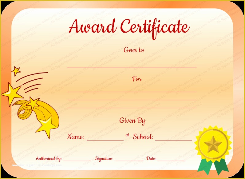 Free School Award Certificate Templates Of Core Value Award Certificate Template for Students