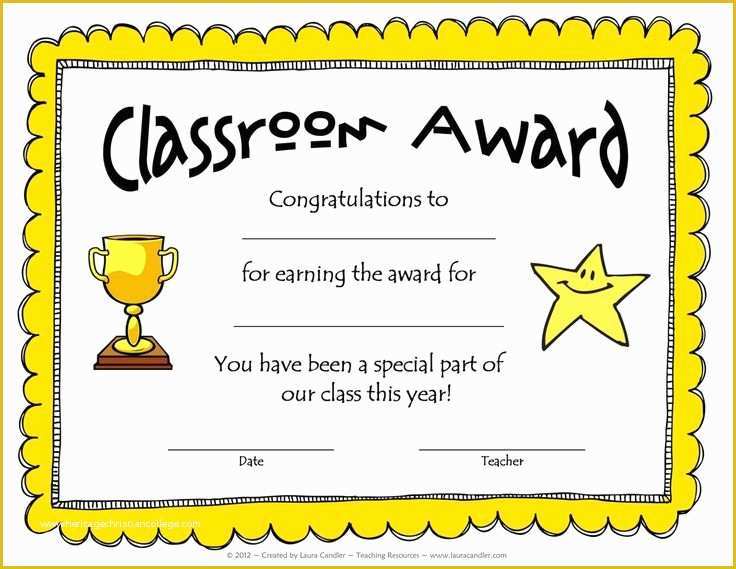 Free School Award Certificate Templates Of Free Award Template From Laura Candler