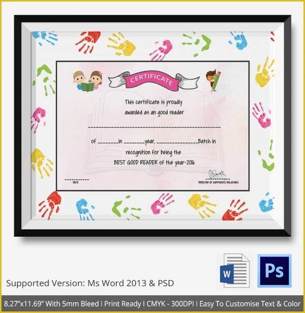 Free School Award Certificate Templates Of School Certificate Template 17 Free Word Psd format