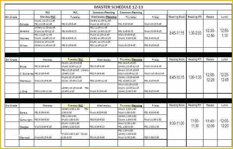 Free School Master Schedule Template Of 52 Week Calendar Template Free Printable Calendars Weekly