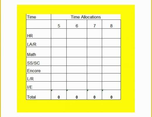 Free School Master Schedule Template Of 7 Sample Class Schedules