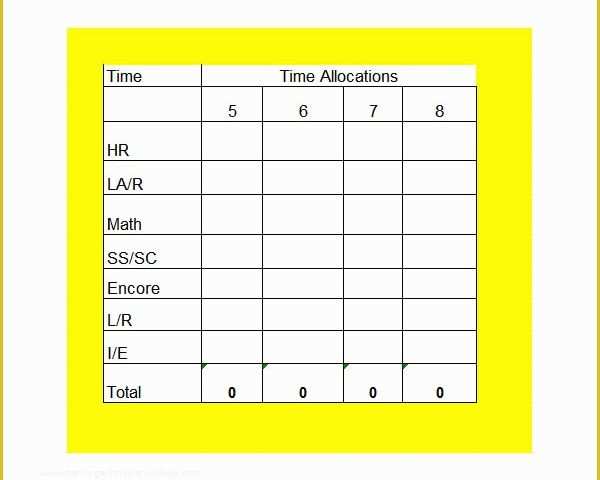 Free School Master Schedule Template Of 7 Sample Class Schedules