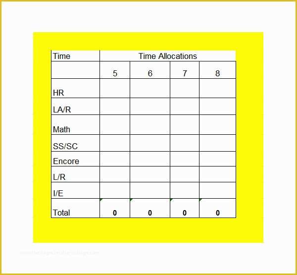 Free School Master Schedule Template Of 7 Sample Class Schedules