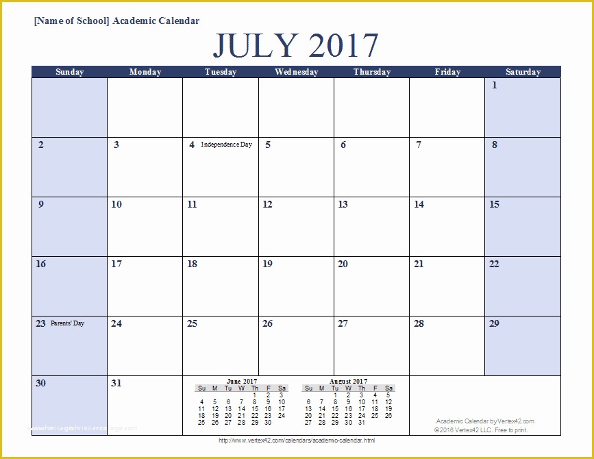 Free School Master Schedule Template Of Academic Calendar Templates for 2016 2017