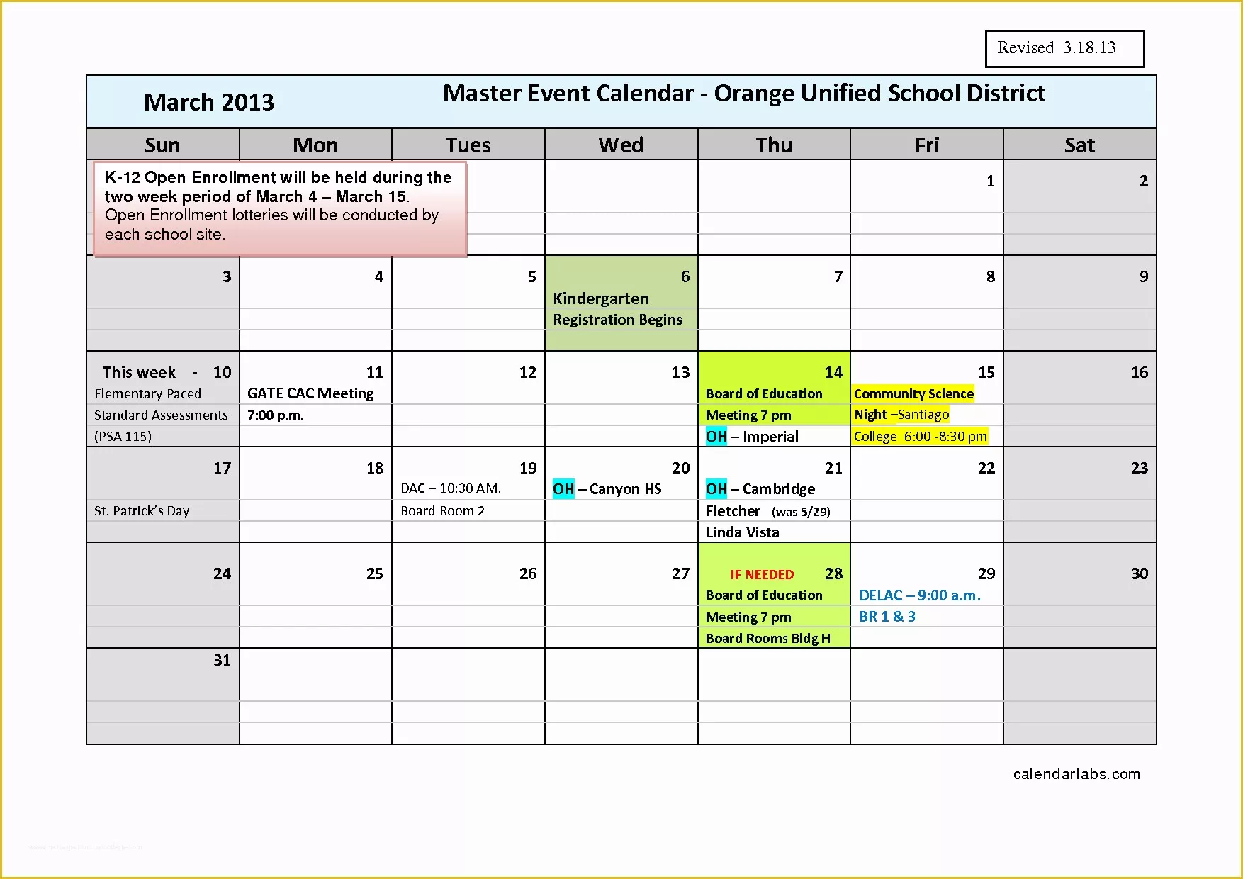 54 Free School Master Schedule Template Heritagechristiancollege