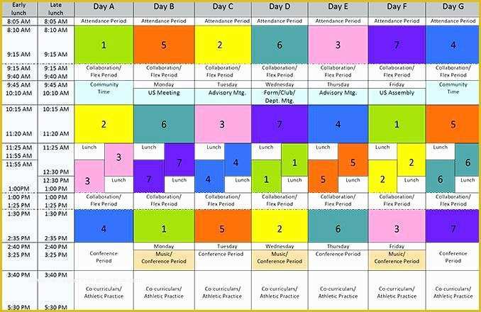 Free School Master Schedule Template Of Class Timetable Template School Schedule Templates Blank